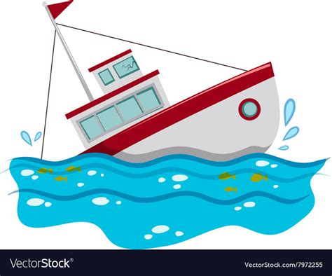 The boat is sinking! .